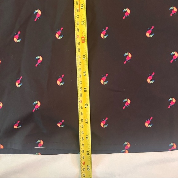 Croft & Barrow Plus Size XXL Skorts Skirt with shorts under Black w Pink Parrots - Picture 8 of 9